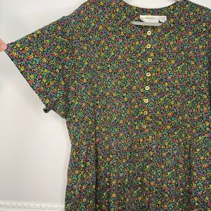 Vintage 90s Liz Claiborne XL Women’s Midi Maxi Cottagecore grandma floral dress
